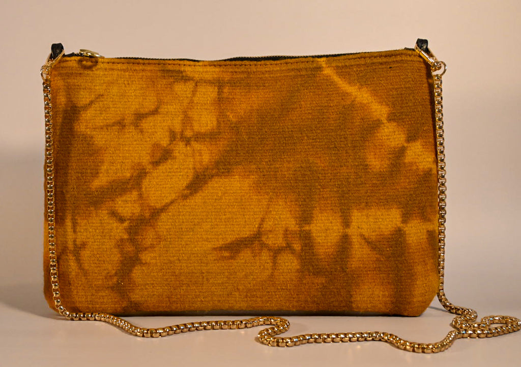 Hand Woven Handbag - Antique Gold
