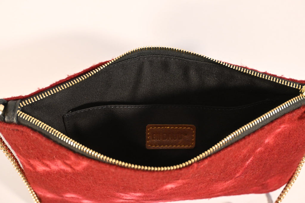 Hand Woven Handbag - Holiday Red