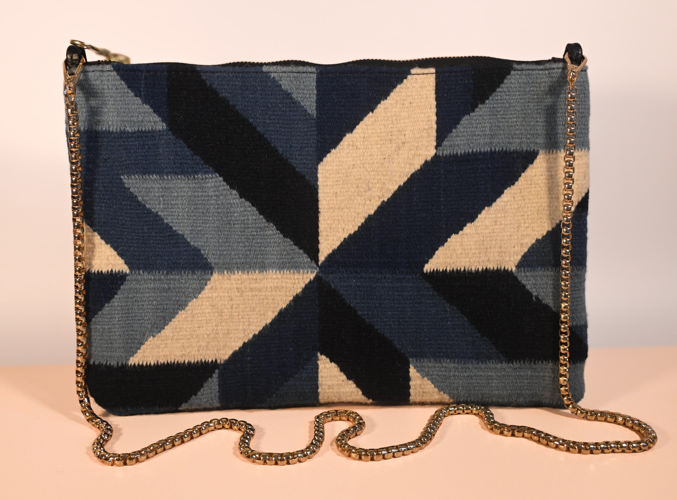 Hand Woven Handbag - Indigo Quilt